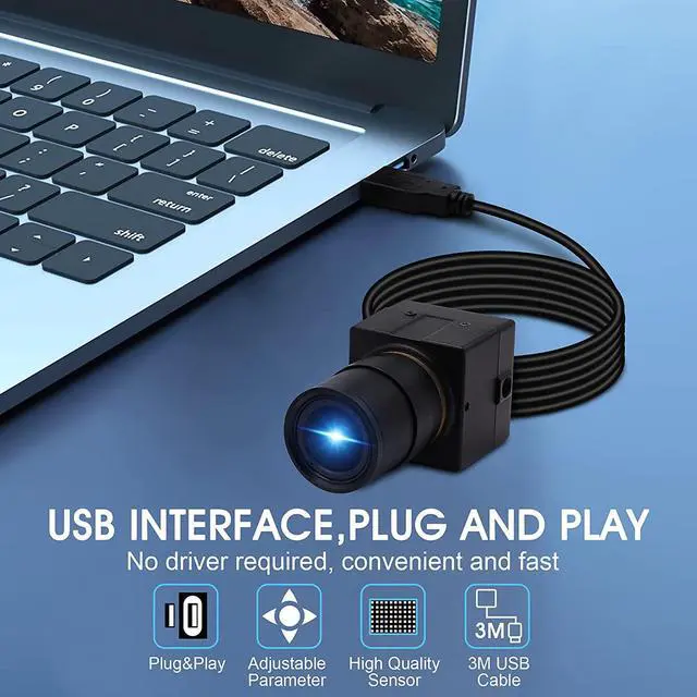 Alt view image 4 of 7 - 4K Ultra HD USB Camera,UHD 2.8-12mm 10X Varifocal Lens USB Camera with 2160P Sony IMX317 Sensor,UVC Compliant Webcam Support Most OS,Free Driver Plug and Play for Conference Calling Live Streaming