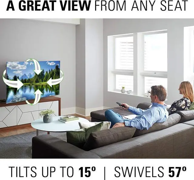 Alt view image 3 of 7 - Premium Full Motion TV Wall Mount for TVs Up to 90" - Stainless Steel Finish with FluidMotion Design for Smooth Extension, Swivel & Tilt