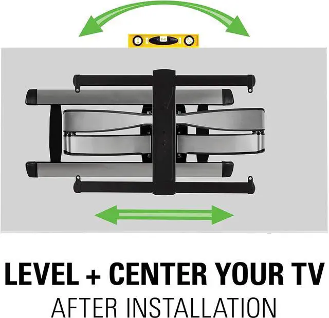 Alt view image 4 of 7 - Premium Full Motion TV Wall Mount for TVs Up to 90" - Stainless Steel Finish with FluidMotion Design for Smooth Extension, Swivel & Tilt