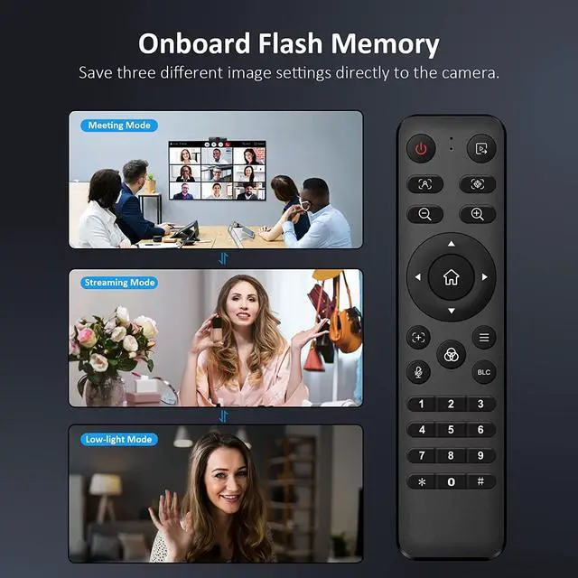 Alt view image 7 of 7 - NexiGo Iris, 4K AI Webcam with 1/1.8" Sony_Sensor, Onboard Flash Memory, HDR, PiP, DSLR-Style Control, Auto Framing/Tracking with Flexible FOV, Noise-Canceling Mics, for Zoom/Teams/OBS and More
