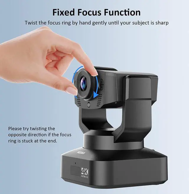 Alt view image 7 of 7 - NexiGo Zoom Certified Gen 2 4K PTZ Webcam, Video Conference Camera System with 5X Digital Zoom, Sony_Starvis Sensor, Position Preset, Dual Stereo Mics, 2x3.5mm Audio Jacks for External Mics