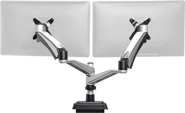 Alt view image 2 of 7 - Dual Monitor Arm - VESA Monitor Mount with 360 Degree Adjustment - Double Monitor Arms with Full Range Adjustability - Computer Monitor Stand - Desk Organizers & Accessories for Home or Office