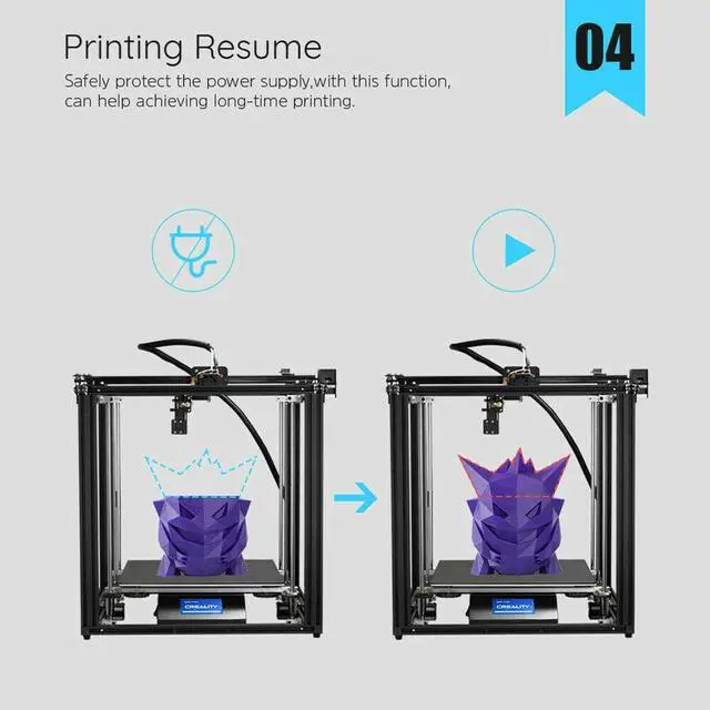 Alt view image 4 of 6 - Original Creality Large Size Ender-5 Plus 350X350X400mm 3D Printer DIY