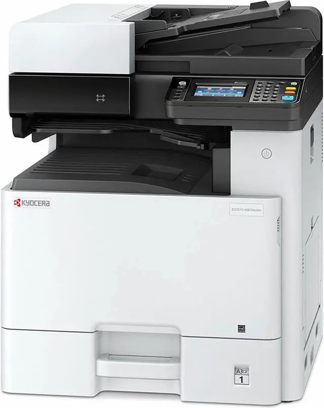 Alt view image 2 of 3 - Kyocera ECOSYS M8124cidn Color A3 MFP Multi-Function Laser Printer (Print/Scan/Copy/Fax), 24 ppm Color, Resolution 600 x 600 dpi Up To Fine 1200 x 1200 dpi, Duplex, HyPAS Capable