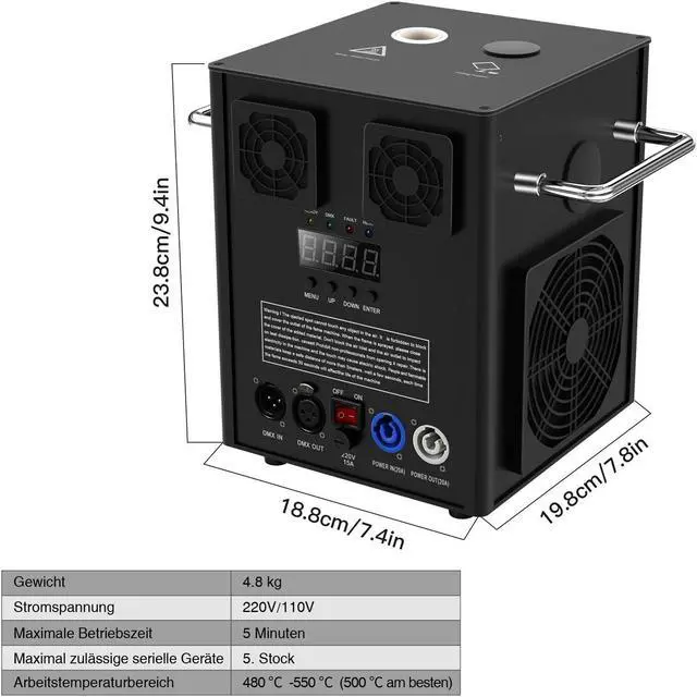 Alt view image 5 of 7 - 530W DMX Cold Spark Machine Indoor/Outdoor Firework Stage Wedding Party 5-16ft