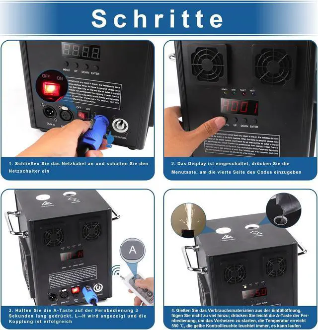 Alt view image 7 of 7 - 530W DMX Cold Spark Machine Indoor/Outdoor Firework Stage Wedding Party 5-16ft