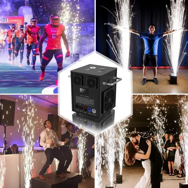 Alt view image 3 of 7 - 530W DMX Cold Spark Machine Indoor/Outdoor Firework Stage Wedding Party 5-16ft