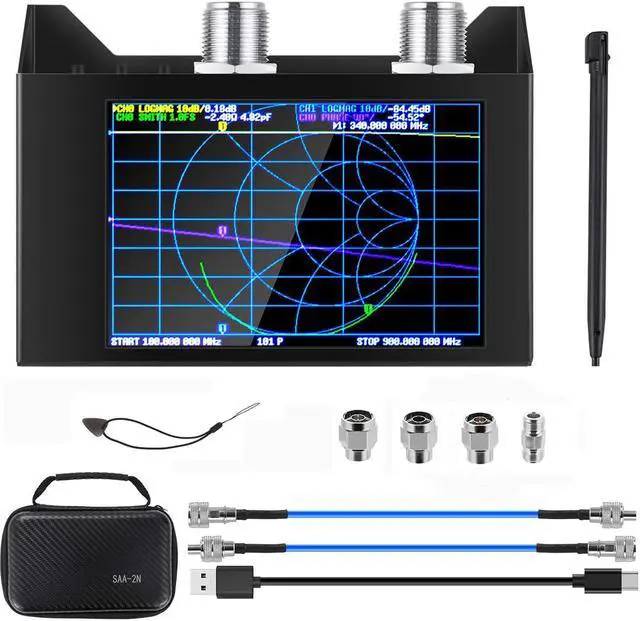 Main image of NanoVNA SAA-2N V2.2 Vector Network Analyzer 50KHz-3GHz HF VHF UHF Antenna Analyzer Measuring S Parameters, Duplexer, Voltage Standing Wave Ratio, Phase, Delay