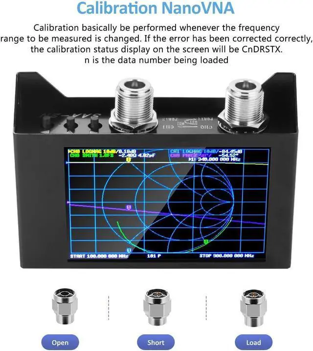 Alt view image 5 of 7 - NanoVNA SAA-2N V2.2 Vector Network Analyzer 50KHz-3GHz HF VHF UHF Antenna Analyzer Measuring S Parameters, Duplexer, Voltage Standing Wave Ratio, Phase, Delay