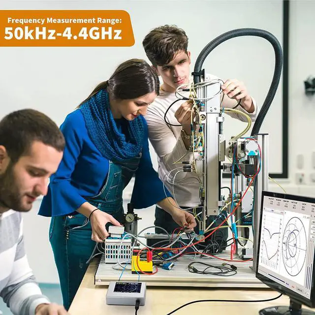 Alt view image 2 of 7 - Upgraded NanoVNA V2 PLUS4 Vector Network Analyzer 50kHz-4GHz - Antenna Analyzer S Parameters Measurements with 4'' Touchscreen | HF VHF UHF SWR, Phase, Delay, Smith Chart with 3200mAh Battery