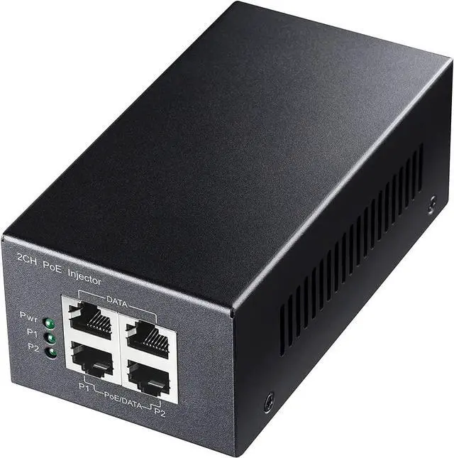Main image of Cudy 2 Channel Gigabit PoE Injector, 10/100/1000Mbps, 2 Gigabit Input, 2 PoE Output, 2 x 30 watts PoE Adapter, Wall-Mount, Comply with 802.3at / 802.3af, 48V