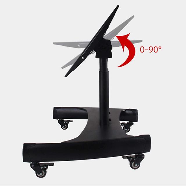Mobile TV Stand - Low Height Cart With Wheels For 32-65" TVs, Adjustable & Tiltable