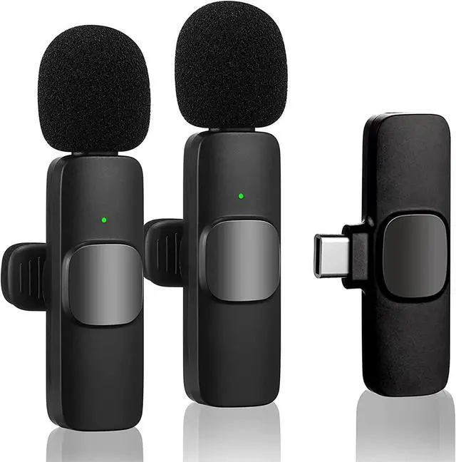 Main image of Wireless Lavalier Microphone for Phone(USB-C), Dual Wireless Microphone for Video Recording, Live Stream, Vlog, YouTube, TikTok, Facebook, Zoom - Noise Reduction & Plug-Play(No Need App/Bluetooth)