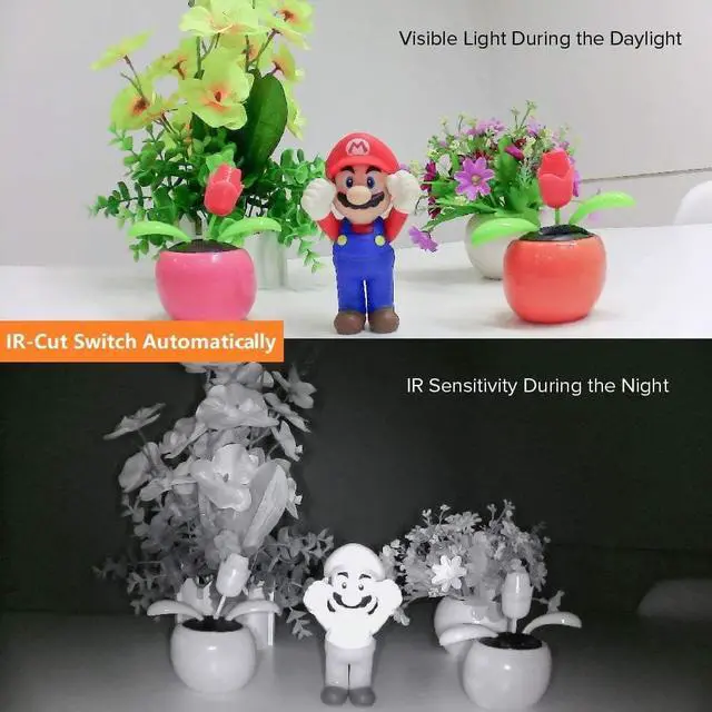 Alt view image 3 of 6 - 1080P Day & Night Vision USB Camera for Computer, 2MP Automatic IR-Cut Switching All-Day Image USB2.0 Webcam Board with IR LEDs for Windows, Linux, Android and Mac OS