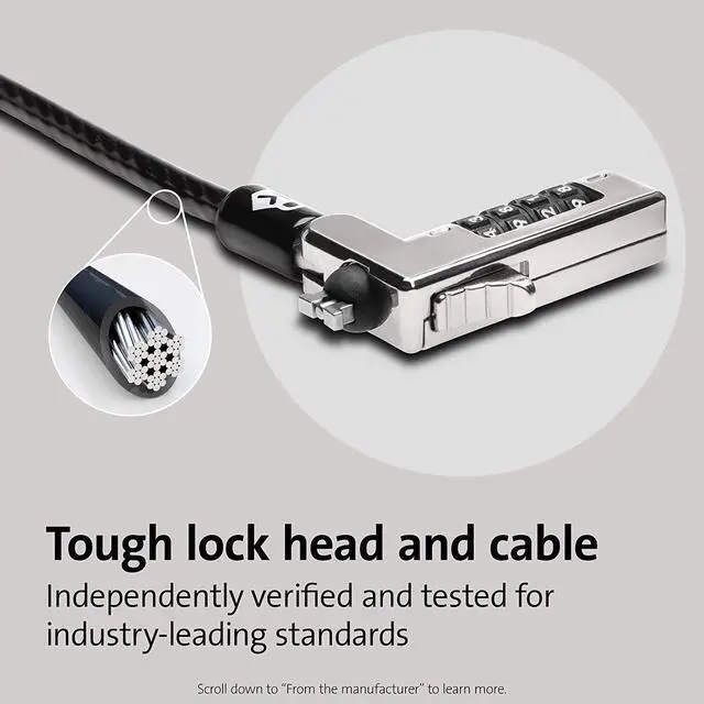 Alt view image 3 of 6 - Kensington NanoSaver Combination Laptop Lock Resettable
