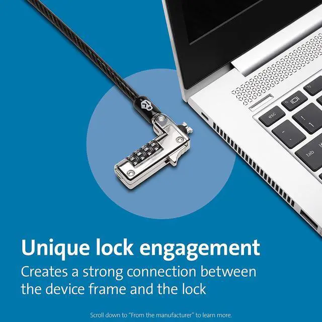 Alt view image 4 of 6 - Kensington NanoSaver Combination Laptop Lock Resettable