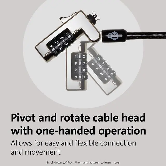 Alt view image 5 of 6 - Kensington NanoSaver Combination Laptop Lock Resettable