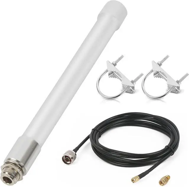 Main image of WiFi Antenna Dual Band 2.4GHz 5GHz 5.8GHz 8dBi RP-SMA SMA Male Outdoor Indoor Antenna with 10ft KMR195 Cable for WiFi Router Hotspot Security IP Camera