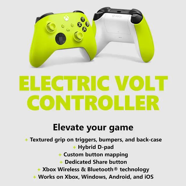 Alt view image 2 of 4 - Xbox Core Wireless Controller  Electric Volt