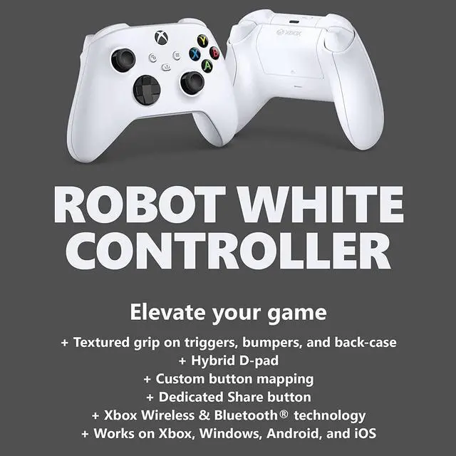 Alt view image 2 of 4 - Xbox Core Wireless Controller  Robot White