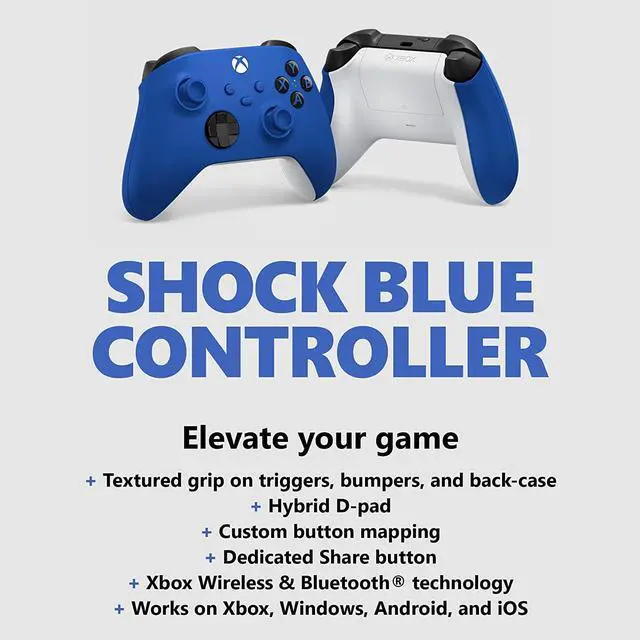 Alt view image 2 of 4 - Xbox Core Wireless Controller  Shock Blue