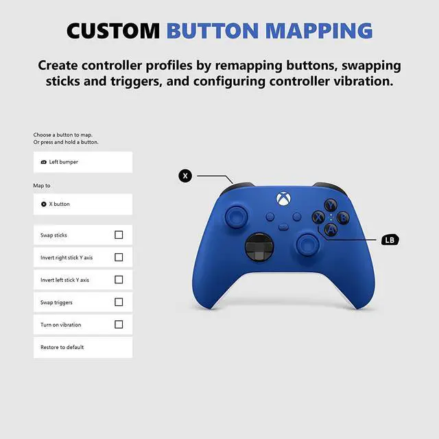 Alt view image 3 of 4 - Xbox Core Wireless Controller  Shock Blue
