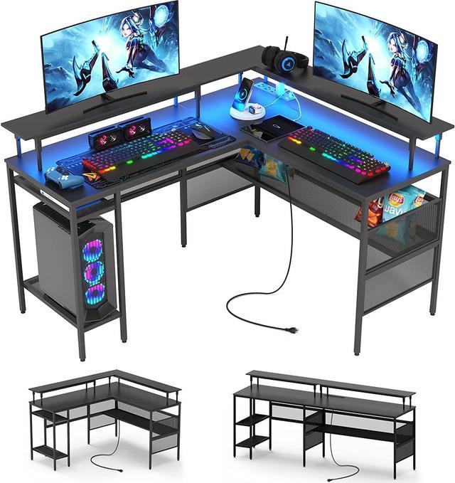 55 Gaming Desk With Monitor Stand