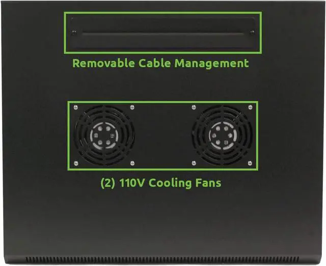 Alt view image 4 of 4 - 15U Wall Mount Server Data Cabinet 24 Inch Depth Glass Door Lock Casters and Shelves