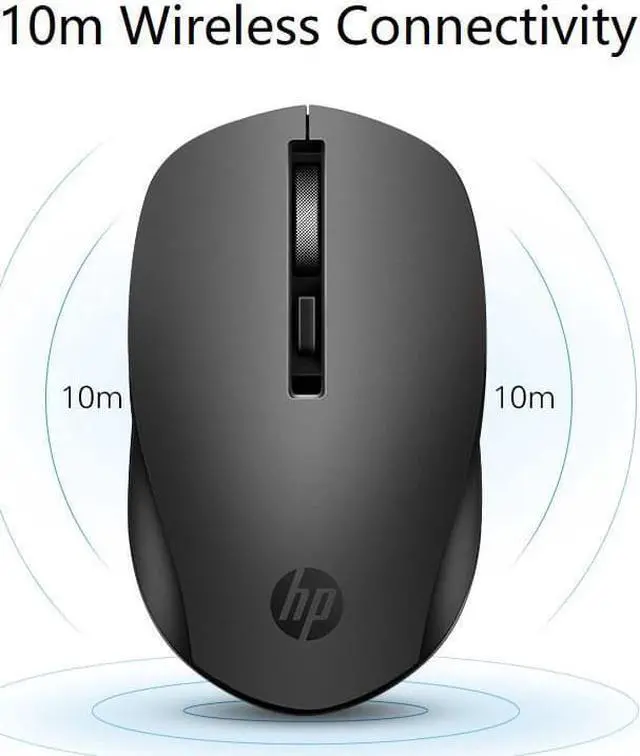Alt view image 5 of 5 - HP S1000 Wireless Mouse, Ergonomic Design , Reliable 2.4Ghz Wireless , 1600DPI , Silent Clicking Mouse 10m wireless connectivity , For Laptop, PC, Window , Compatible with Windows 7/8/10/IOS 10.0