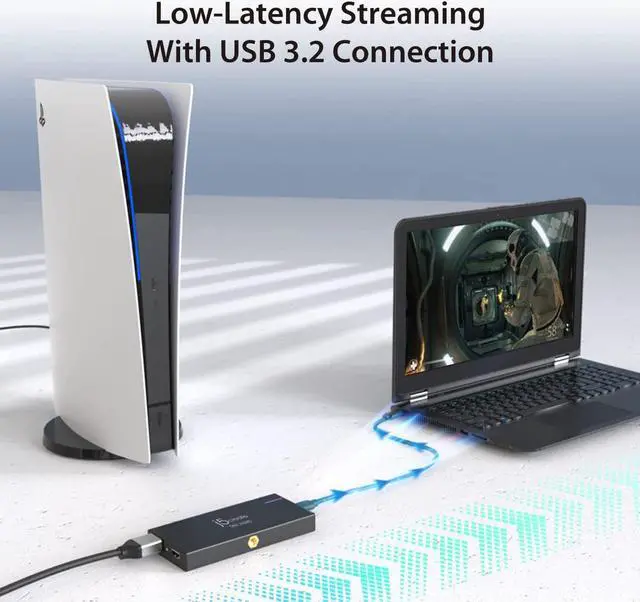 Alt view image 5 of 7 - j5create 4K Game Video Capture Card with PD 60W Pass-Through Charging, Stream and Record 4K Video on PS5, PS4, Xbox, Switch, Work with OBS, Twitch, YouTube