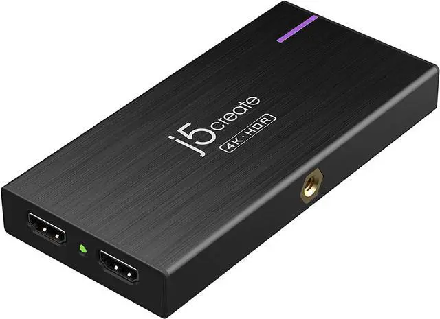 Main image of j5create 4K Game Video Capture Card with PD 60W Pass-Through Charging, Stream and Record 4K Video on PS5, PS4, Xbox, Switch, Work with OBS, Twitch, YouTube
