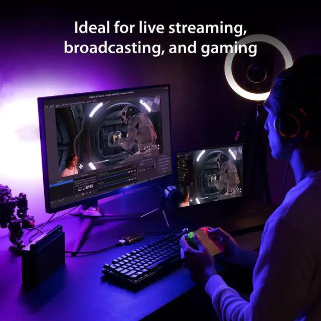 Alt view image 3 of 7 - j5create 4K HDMI Video Capture Card, DSLR Cam Link, Game Capture Adapter for Game Live, Broadcasting, Streaming, Video Conference | Support 4K30, 2K60, 1080p120