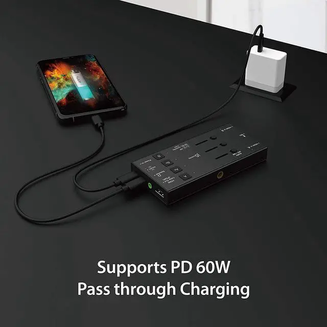 Alt view image 5 of 7 - j5create Live Video Capture Card JVA06- Dual HDMI to USB-C, Supports 1080p 60Hz Video and Audio Recording, Power Delivery 60W Pass Through, Ideal for PC Xbox Playstation Android Game Live Streaming