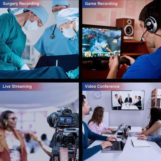 Alt view image 7 of 7 - USB 3.0 HDMI SDI Video Capture Card, Broadcast Game Live Stream, HDMI to USB 3.0 Dongle HD 1080P Live Streaming Video Game Grabber Converter Free Driver