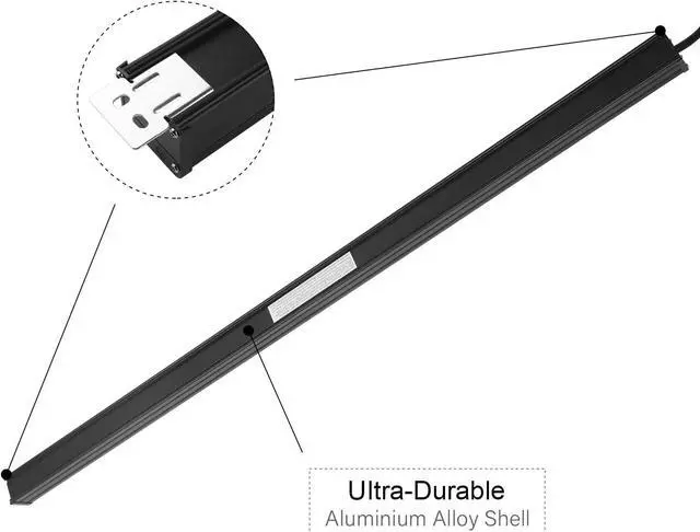 Alt view image 5 of 7 - Long Heavy Duty Power Strip, 16 Outlet Large Metal Power Strip, Garage Workshop Multi Wide Industrial Power Strip. 15 FT Cord 15A, 125V, 1875W