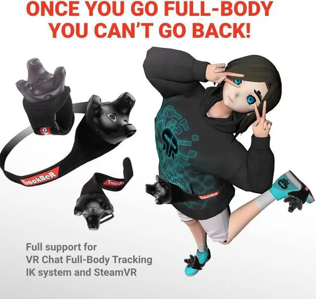 Alt view image 5 of 6 - TrackStrap Vive Ready FBT Bundle for Vive Tracker 3.0 and Original Tracker - Includes 2X Foot Straps and 1x Belt - Popular in VRChat for Full Body Tracking and Mocap