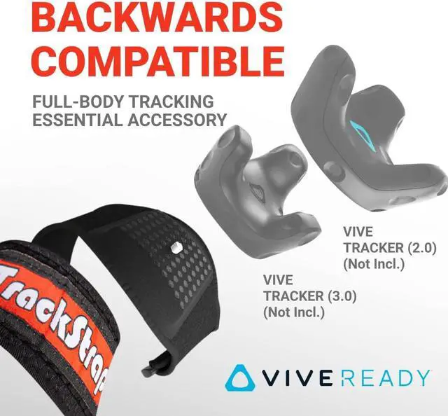 Alt view image 2 of 6 - TrackStrap Vive Ready FBT Bundle for Vive Tracker 3.0 and Original Tracker - Includes 2X Foot Straps and 1x Belt - Popular in VRChat for Full Body Tracking and Mocap