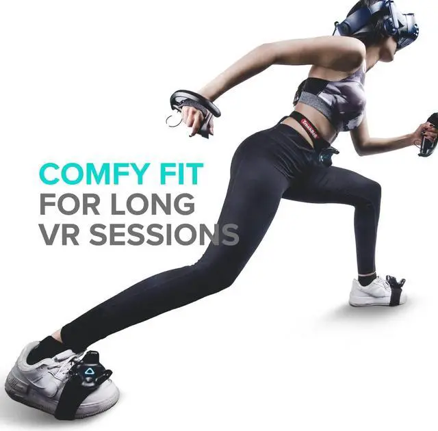 Alt view image 6 of 6 - TrackStrap Vive Ready FBT Bundle for Vive Tracker 3.0 and Original Tracker - Includes 2X Foot Straps and 1x Belt - Popular in VRChat for Full Body Tracking and Mocap