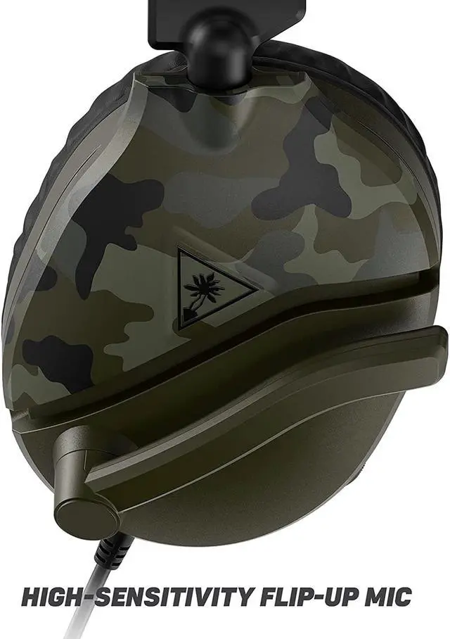 Alt view image 5 of 7 - Turtle Beach Recon 70 Multiplatform Gaming Headset for Xbox Series X/ S, Xbox One, PS5, PS4, PlayStation, Nintendo Switch, Mobile,& PC with 3.5mm-Flip-to-Mute Mic, 40mm Speakers-Green Camo