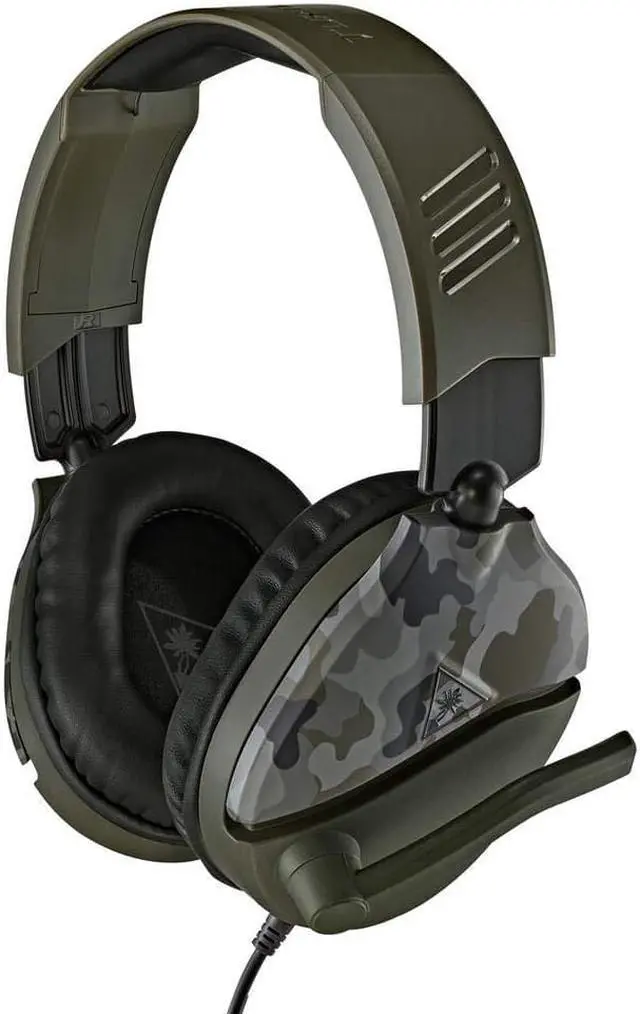 Alt view image 2 of 7 - Turtle Beach Recon 70 Multiplatform Gaming Headset for Xbox Series X/ S, Xbox One, PS5, PS4, PlayStation, Nintendo Switch, Mobile,& PC with 3.5mm-Flip-to-Mute Mic, 40mm Speakers-Green Camo