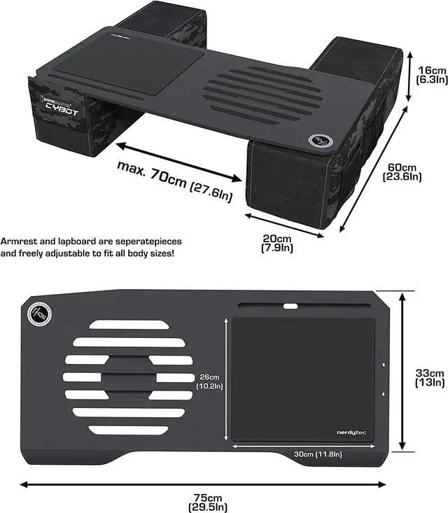 Alt view image 4 of 5 - Ergonomic Lap Desk for Notebooks or Wireless Equipment, Including Pillows, Mousepad
