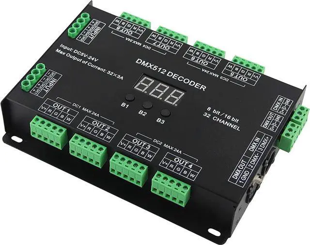 ❁⃘デイページ❁⃘ 32 Channel 96A RGBW DMX 512 LED Decoder Controller DMX