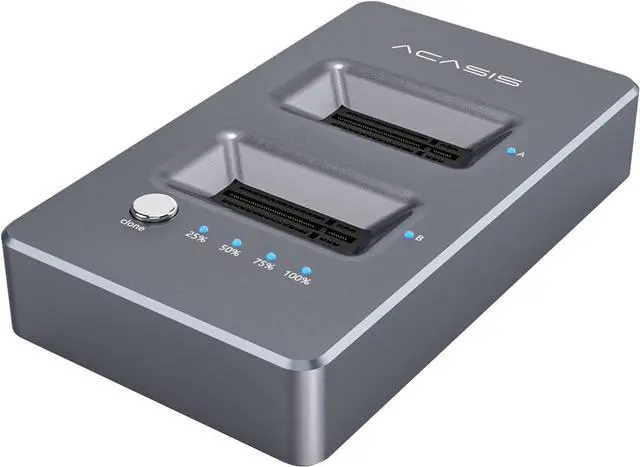 Main image of NVMe M.2 Duplicator Dual-Bay Offline Clone USB C to NVME Docking Station for M2 SSD M Key Hard Drives Enclosure (Dual-Bay)