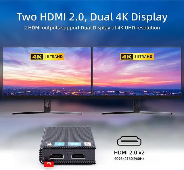 Alt view image 4 of 7 - Mini PC Stick N5105 8GB/256GB Windows 11 Pro WiFi6 USB PD3.0 Micro Computer Stick Dual HDMI 4K Gigabit Ethernet BT5.2 Small PC on Business Office Industrial IOT Media Home
