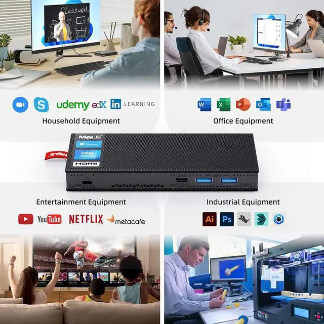 Alt view image 7 of 7 - Mini PC Stick N5105 8GB/256GB Windows 11 Pro WiFi6 USB PD3.0 Micro Computer Stick Dual HDMI 4K Gigabit Ethernet BT5.2 Small PC on Business Office Industrial IOT Media Home
