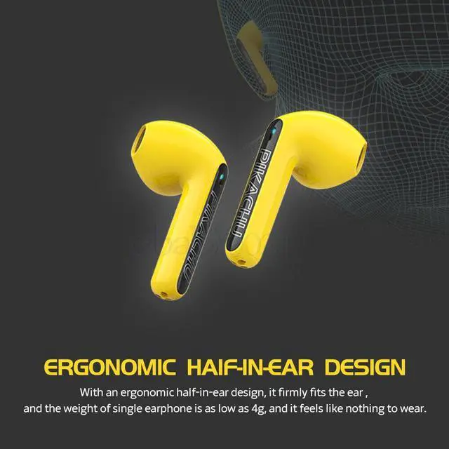 Alt view image 3 of 7 - EDIFIER pikachu HECATE GM5 True Wireless Gaming Earbuds Bluetooth 5.2 headphones