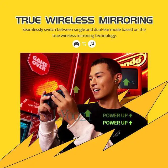 Alt view image 4 of 7 - EDIFIER pikachu HECATE GM5 True Wireless Gaming Earbuds Bluetooth 5.2 headphones