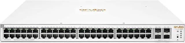 Main image of Aruba Instant On 1930 48-Port Gb Ethernet 48xGE PoE (370W), 4X 1G/10G SFP+, L2+ Smart Switch US Cord