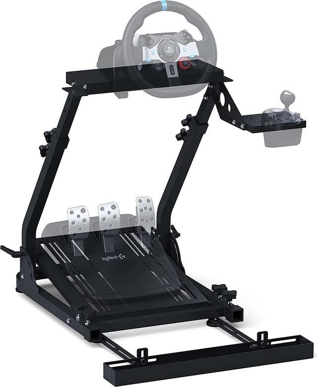 racing wheel stand with seat