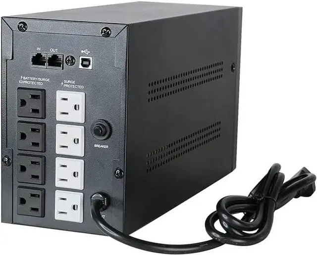 Alt view image 4 of 5 - 1500VA UPS Battery Backup 900W Intelligent LCD Battery Backup and Surge Protector,Uninterruptible Power Supply,Battery Backup for Computer